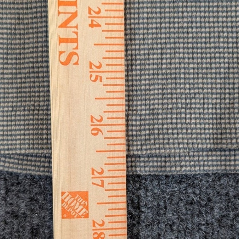 Vintage Levis Authentic Jeanswear Thermal Shirt Mens Large Grey Stripe USA Made - Picture 10 of 12